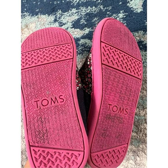 Toms Girls Flower Shoes Size 9 - Picture 3 of 3